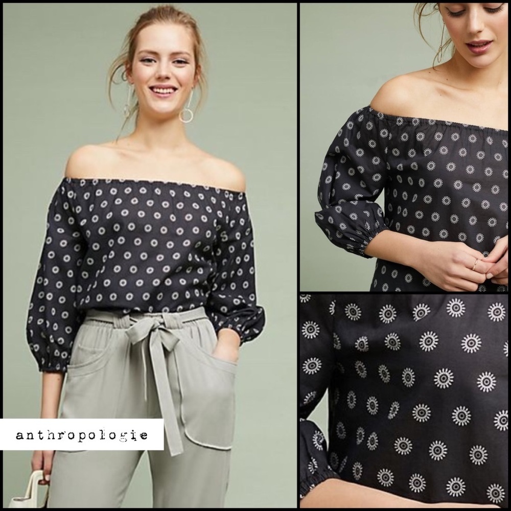 New Anthropologie Maiden off-the-Shoulder Blouse NWT